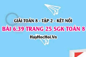 Bài 6.39 trang 25 Toán 8 Tập 2 Kết nối tri thức